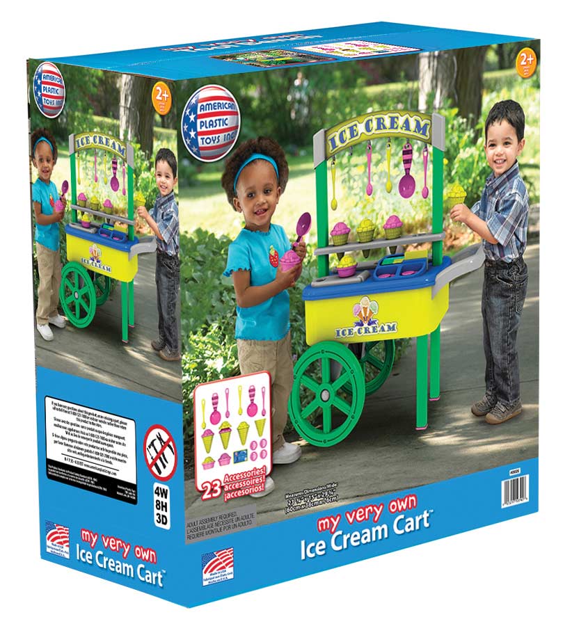 american plastic toys ice cream cart