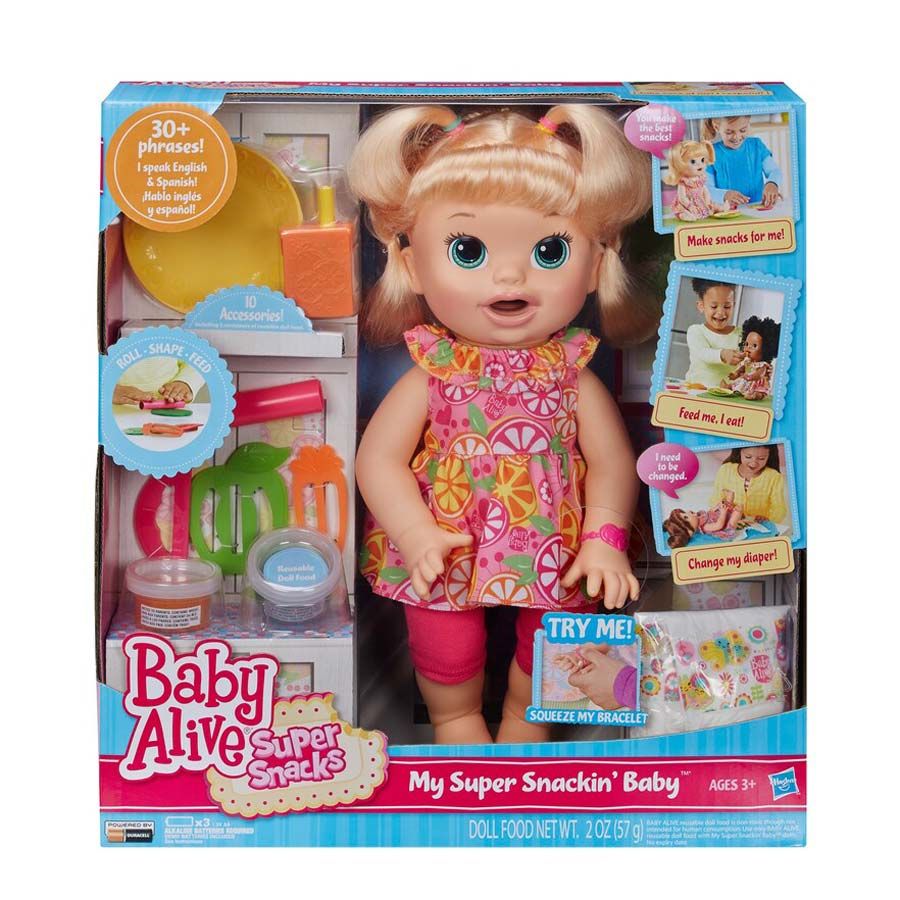 Baby Alive My Super Snackin Sara Blonde Girl