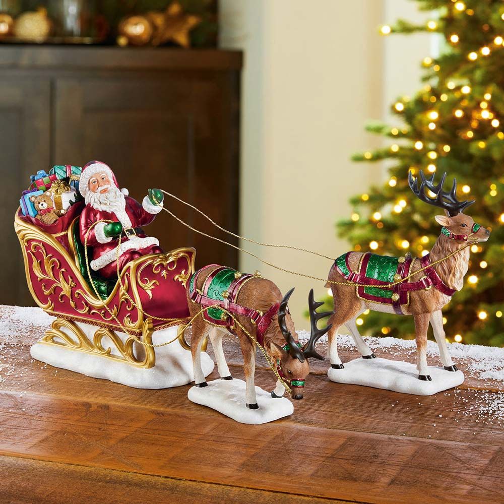 Enchanting Santa on a Sleigh Decoration: A Holiday Must-Have!